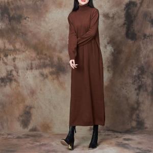 Winter Loose Minimalist Turtleneck Dress