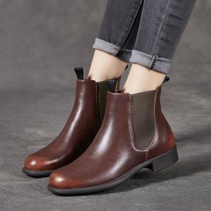 Classic Cowhide Womens Chelsea Boots