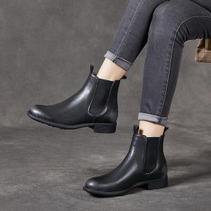 Classic Cowhide Womens Chelsea Boots