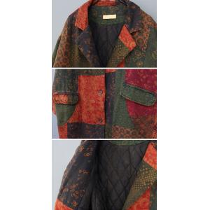 Senior Women Quilted Flax Ethnic Blazer