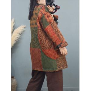 Senior Women Quilted Flax Ethnic Blazer