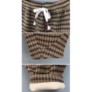 Winter Fleeced Pull-On Tweed Tartan Trousers