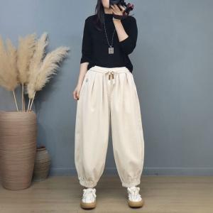 Casual Corduroy Fleeced Winter Carrot Pants