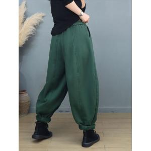 Cotton Fleeced Baggy Balloon Sweat Pants