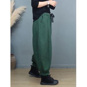 Cotton Fleeced Baggy Balloon Sweat Pants