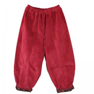 Chunky Corduroy Winter Harem Pants for Women