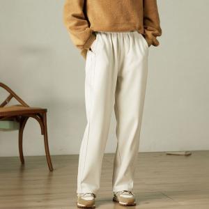 Leisure Chic Fleeced Wool Sweat Pants