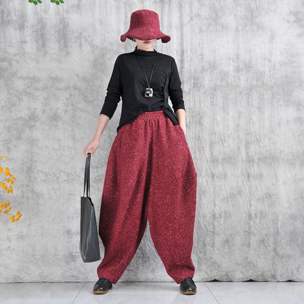 Customized Manual Cotton Linen Jacquard Elephant Pants