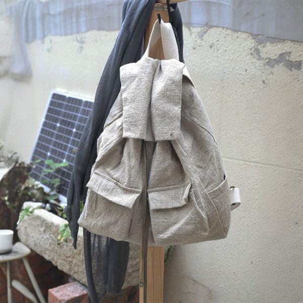 Versatile Chunky Linen Functional Backpack