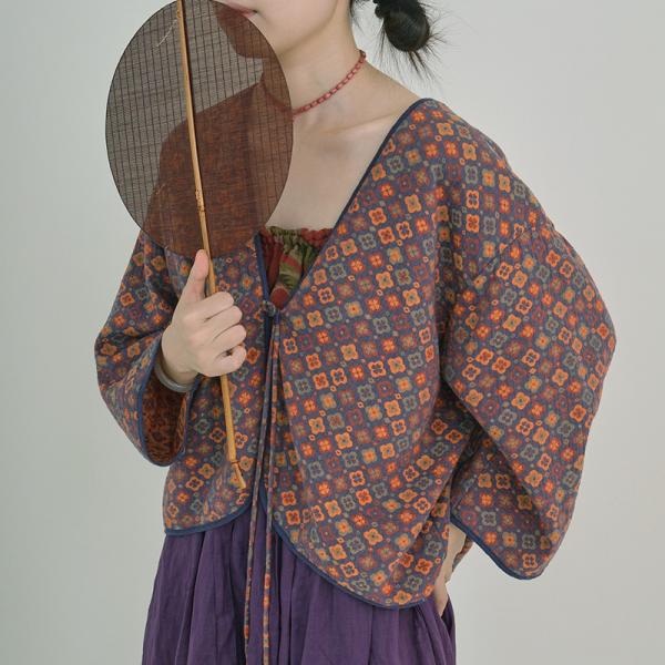 Eastern Chic Bat Sleeves Cotton Hanfu Cardigan