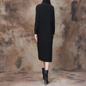 Half Zip Slim-Fit Knit Jersey Dress