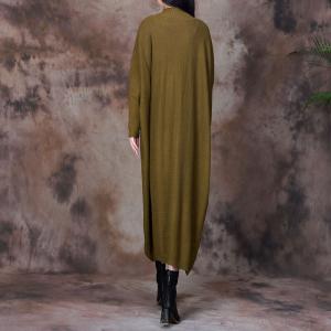 Large Asymmetrical Soft Wool Knit Dress