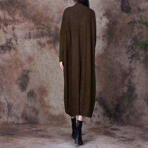 Large Asymmetrical Soft Wool Knit Dress