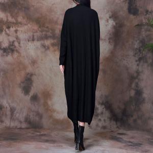 Large Asymmetrical Soft Wool Knit Dress