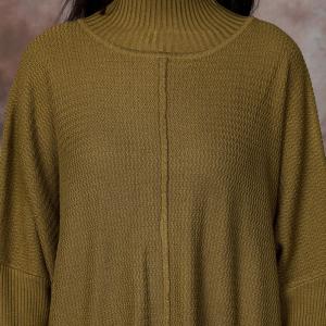 Large Asymmetrical Soft Wool Knit Dress