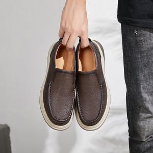 Unisex Leather Casual Comfy Slip-On Footwear