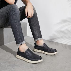 Unisex Leather Casual Comfy Slip-On Footwear