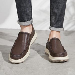 Unisex Leather Casual Comfy Slip-On Footwear