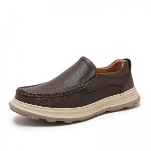 Unisex Leather Casual Comfy Slip-On Footwear