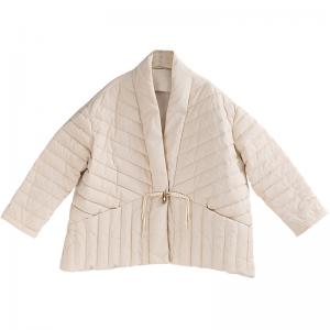 Oversized Belted Short Down Coat for Women