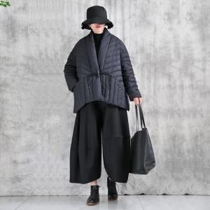 Oversized Belted Short Down Coat for Women