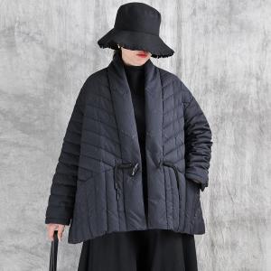 Oversized Belted Short Down Coat for Women