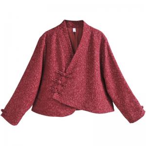 Cotton Linen Jacquard Customized Short Jacket