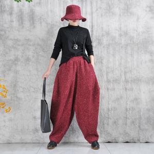 Customized Manual Cotton Linen Jacquard Elephant Pants