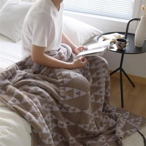 Abstract Geometric Patterned Soft Blanket