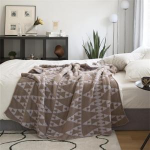 Abstract Geometric Patterned Soft Blanket