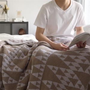 Abstract Geometric Patterned Soft Blanket