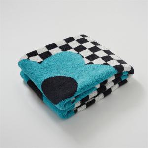 Big Flowers and Checkers Soft Blanket