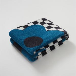 Big Flowers and Checkers Soft Blanket