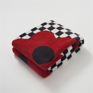 Big Flowers and Checkers Soft Blanket