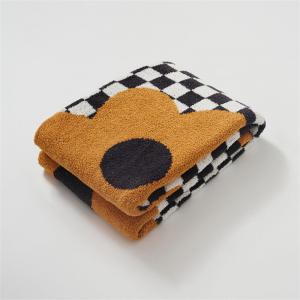 Big Flowers and Checkers Soft Blanket