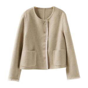 High-End Handmade Camel Cashmere Short Coat