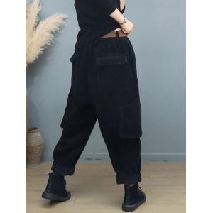 Warm Lining Wither Corduroy Carpenter Pants Women