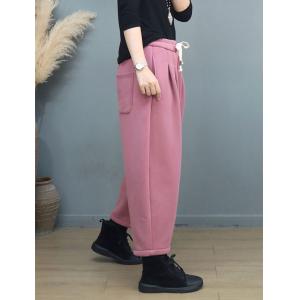 Causal Comfy Straight Leg Cotton Sweat Pants