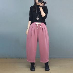 Causal Comfy Straight Leg Cotton Sweat Pants