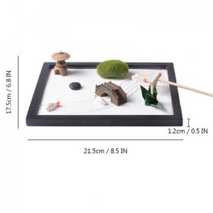 Japanese Tabletop Meditation Zen Garden Office Home Desktop Relaxation Sandbox