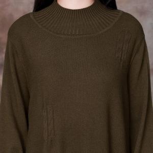 Asymmetrical Knitting Sweater Fringe Dress