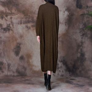 Solid Color Wool Blend  Pleated Jersey Dress