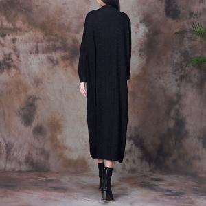 Solid Color Wool Blend  Pleated Jersey Dress