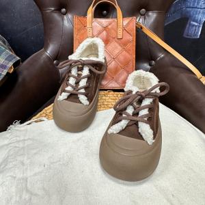 Lace Up Warm Lined Platform Wedges