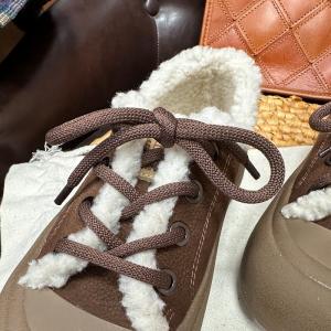 Lace Up Warm Lined Platform Wedges
