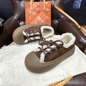 Lace Up Warm Lined Platform Wedges