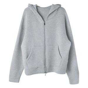 Front Zip Light Gray Hoodie for Women