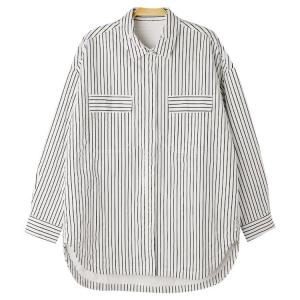 Office Casual Pinstriped Cotton BF Shacket