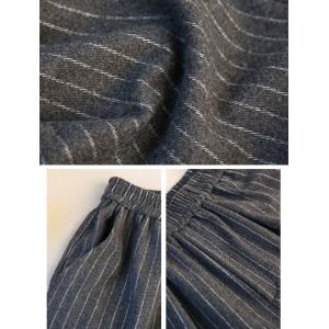 Vertical Striped Wool Dress Pants