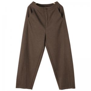 Wool Blend Straight Leg Winter Tweed Pants